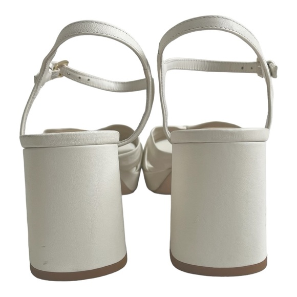 Reformation White Maize gathered leather platform sandals - Picture 6 of 11